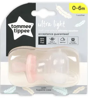 0-6M Silicone Soother 2-PK Tommee Tippee 433450
