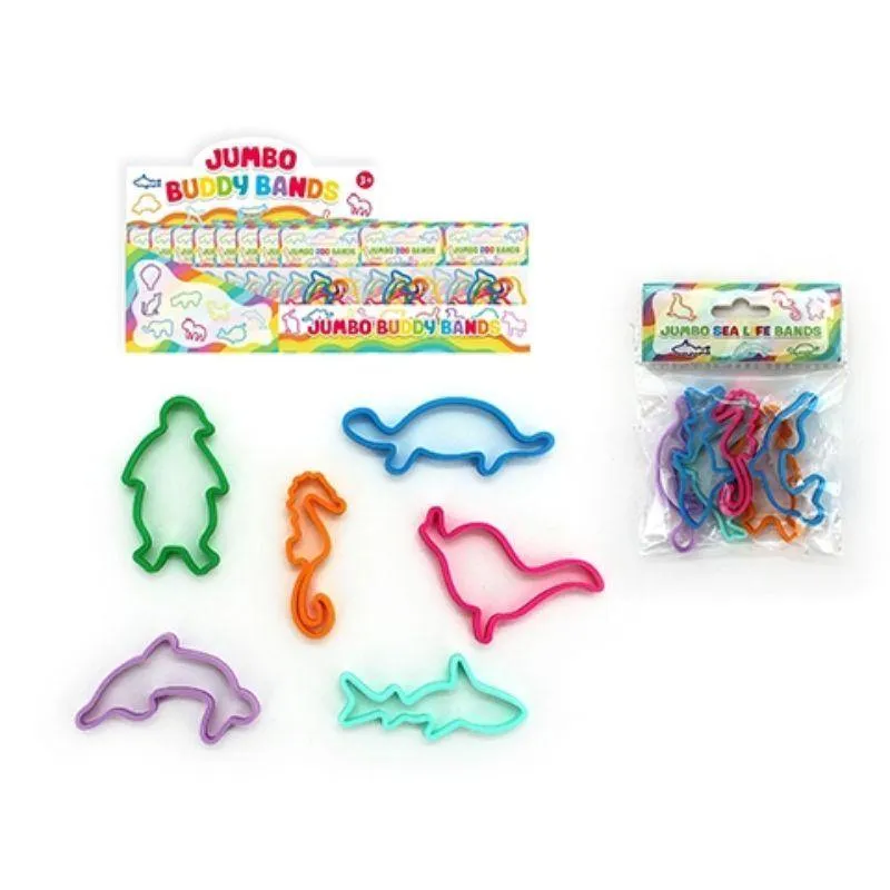 6 Pack Silicone Buddy Bandz - Sealife