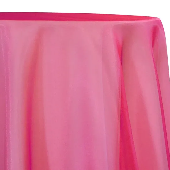 8pcs - Crystal Organza Table Linen 72"x72" Square - Fuchsia 915