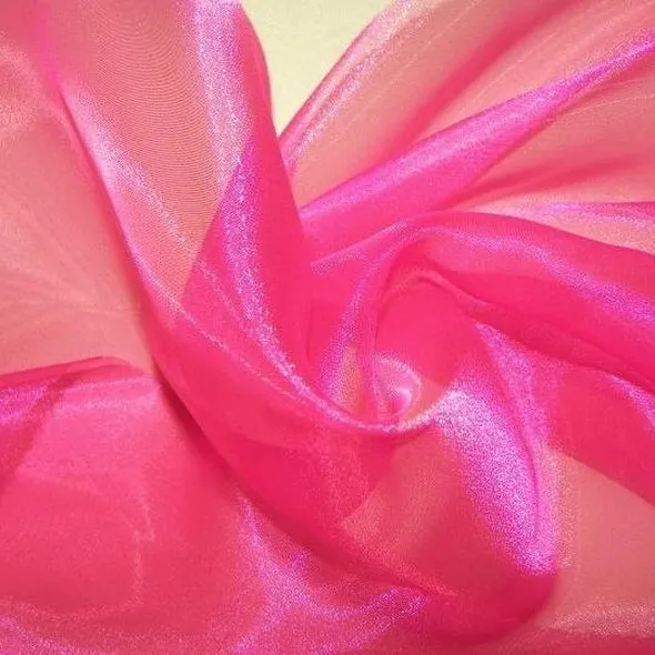 8pcs - Crystal Organza Table Linen 72"x72" Square - Fuchsia 915