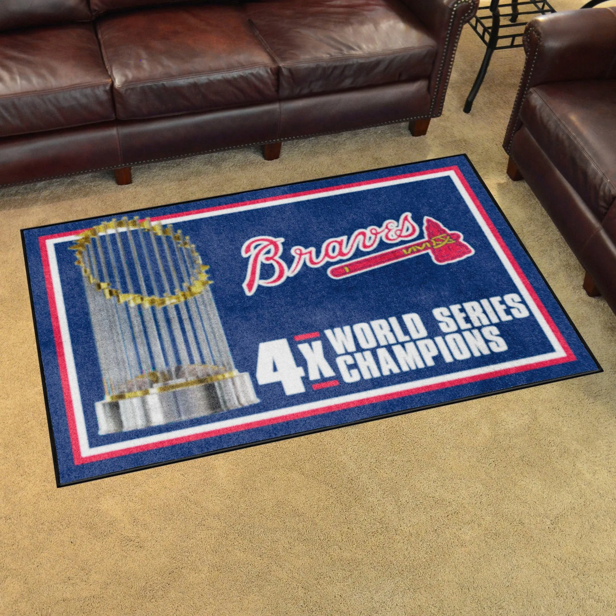 Atlanta Braves Dynasty 4ft. x 6ft. Plush Area Rug