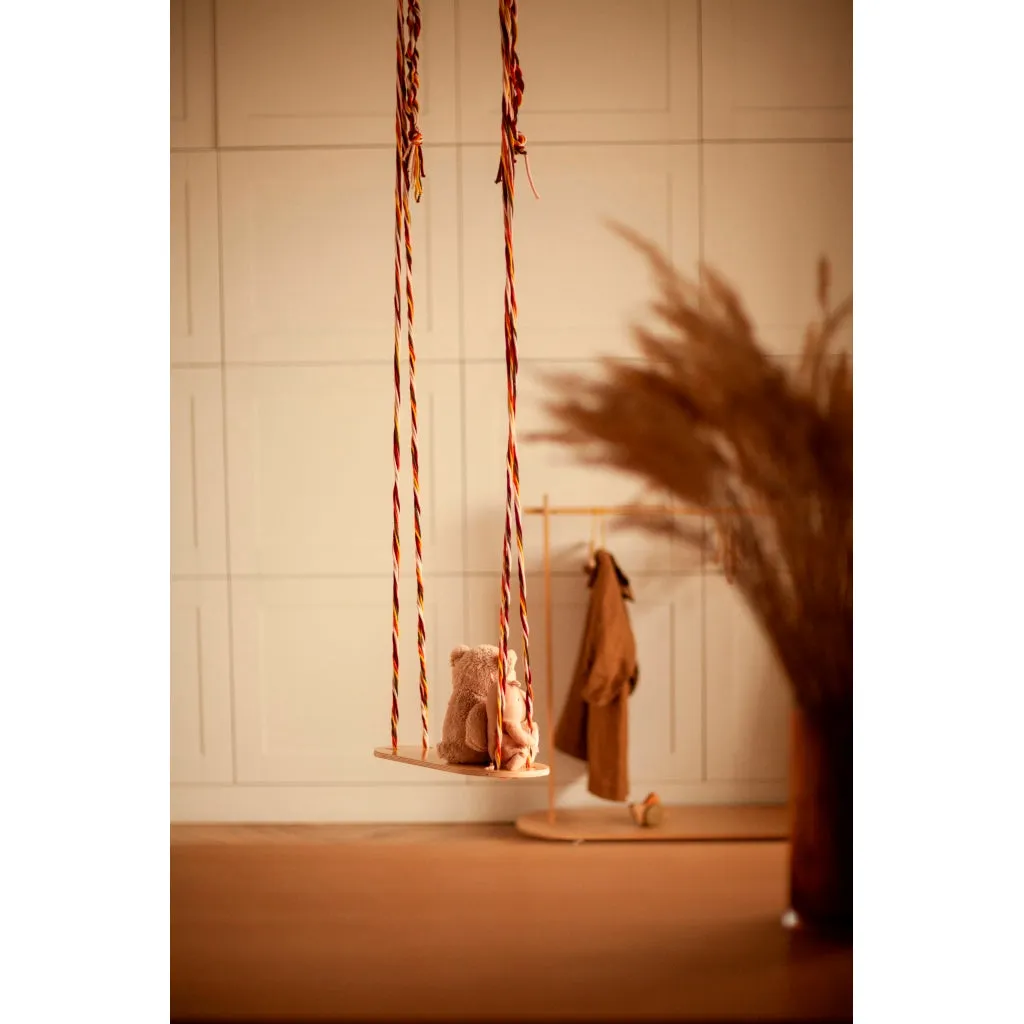 babai Wooden Swing Color Rope