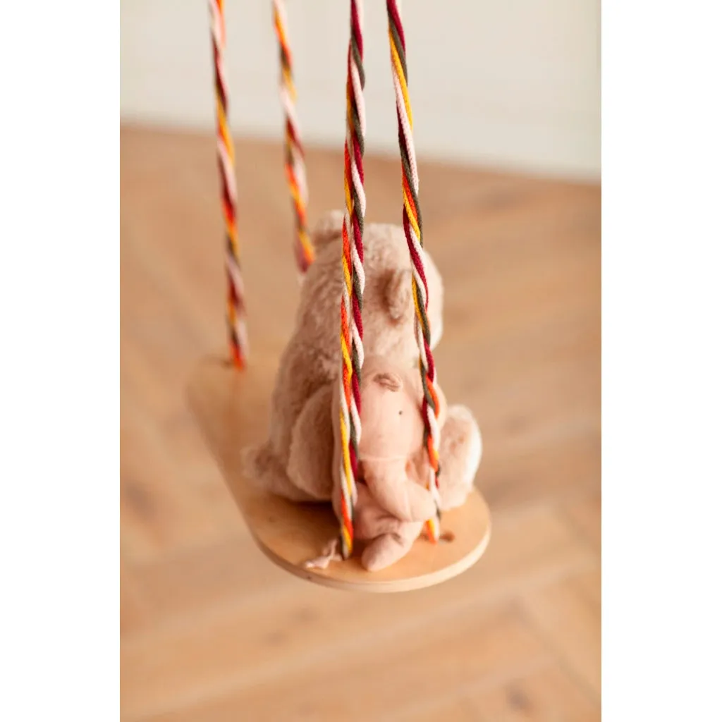 babai Wooden Swing Color Rope