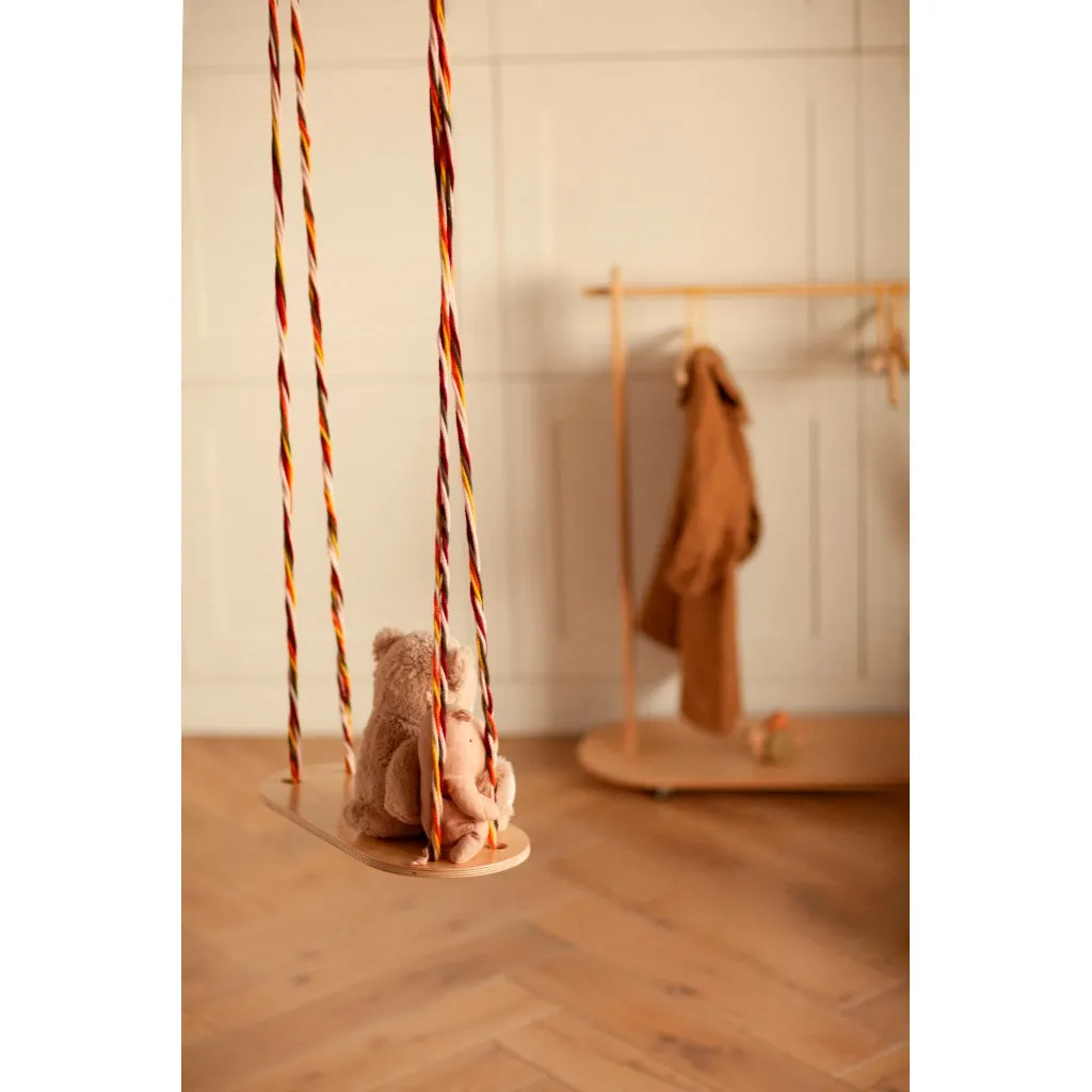 babai Wooden Swing Color Rope