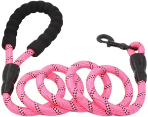 Braided Rope Leash - Pink