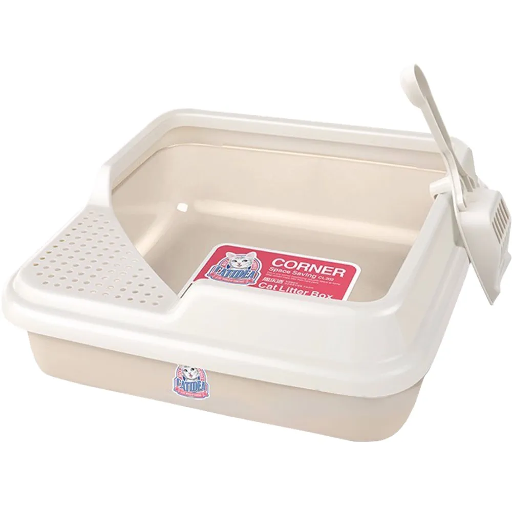 CatIdea Square Corner Cat Litter Box