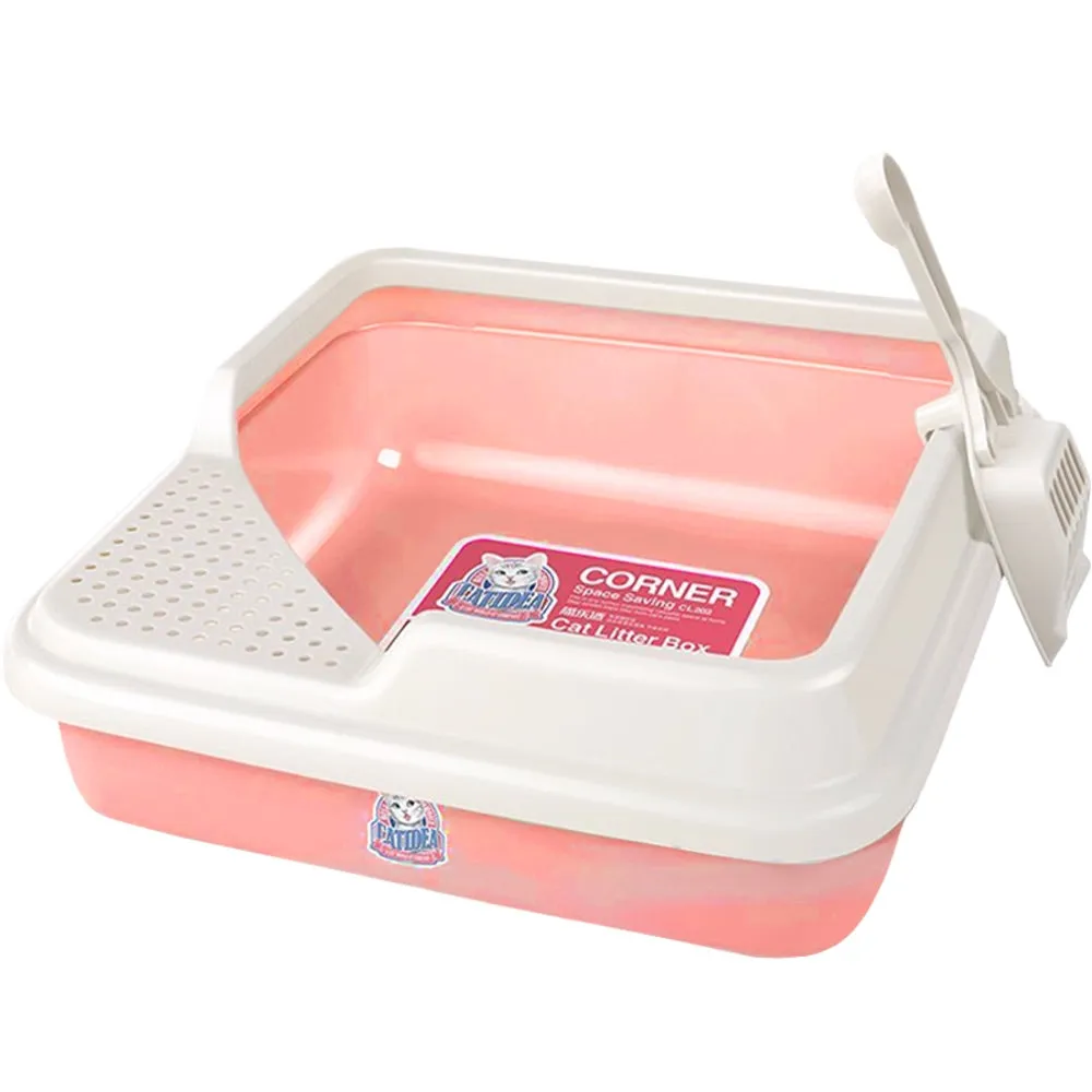 CatIdea Square Corner Cat Litter Box