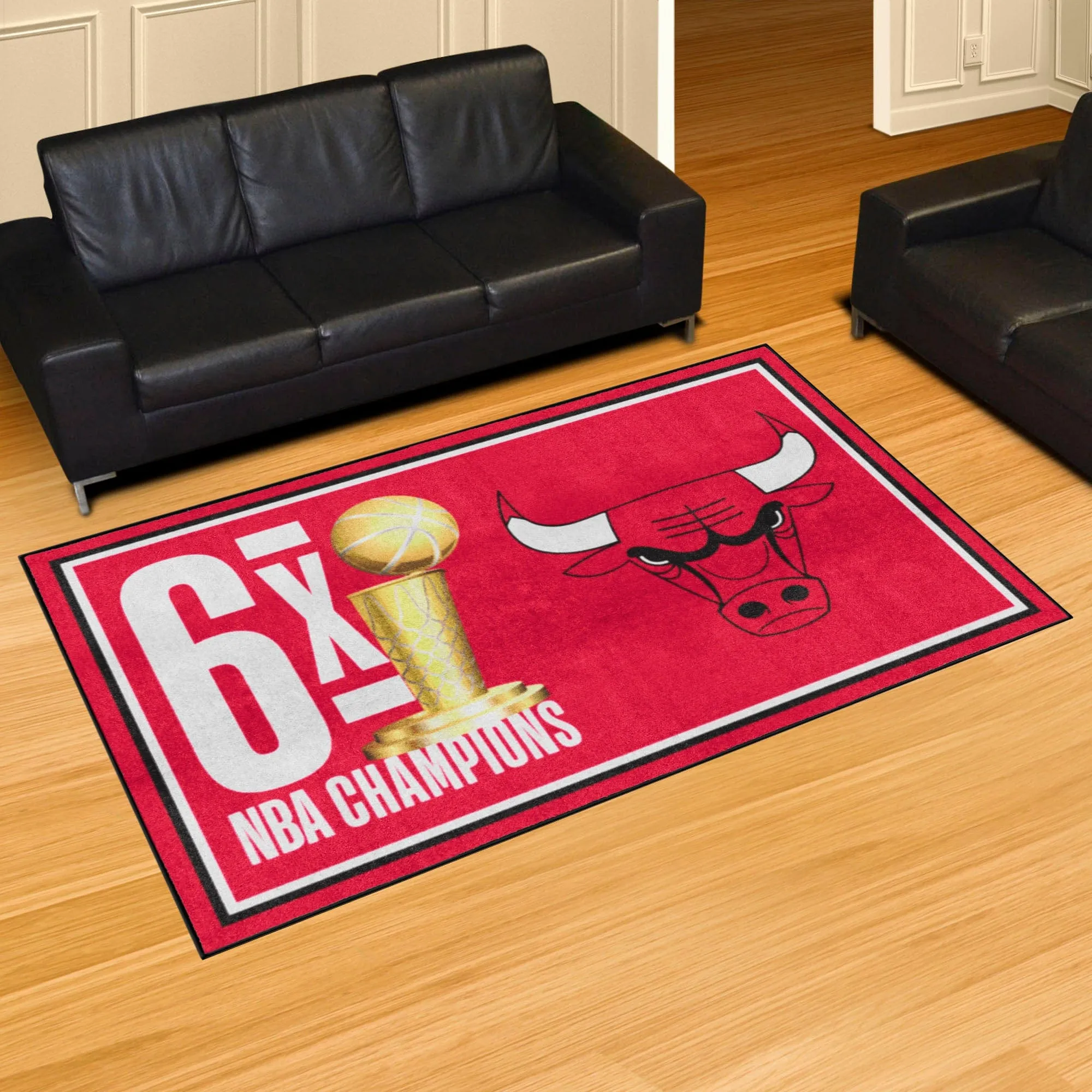 Chicago Bulls Dynasty 5ft. x 8ft. Plush Area Rug