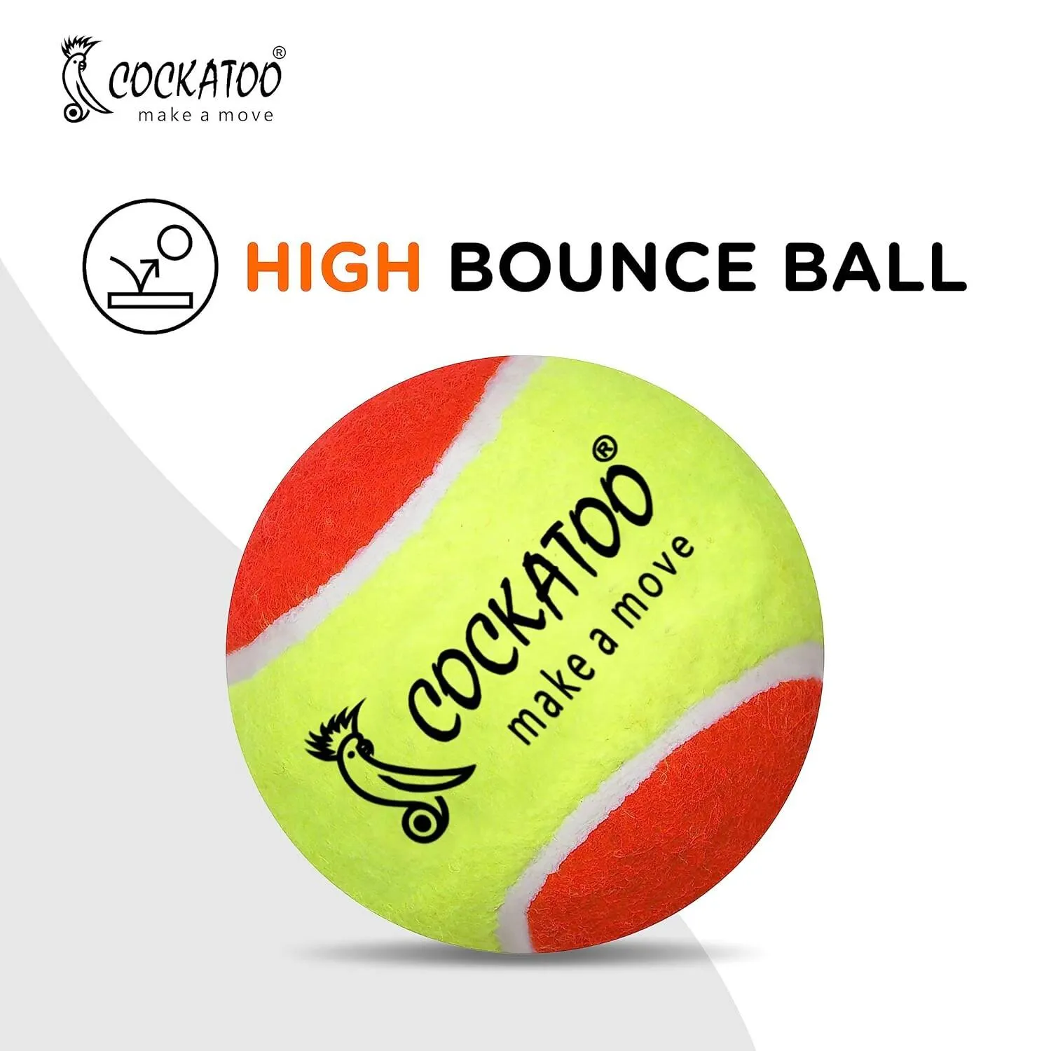 Cockatoo Rubber Cricket Tennis Ball (Pack of 2)