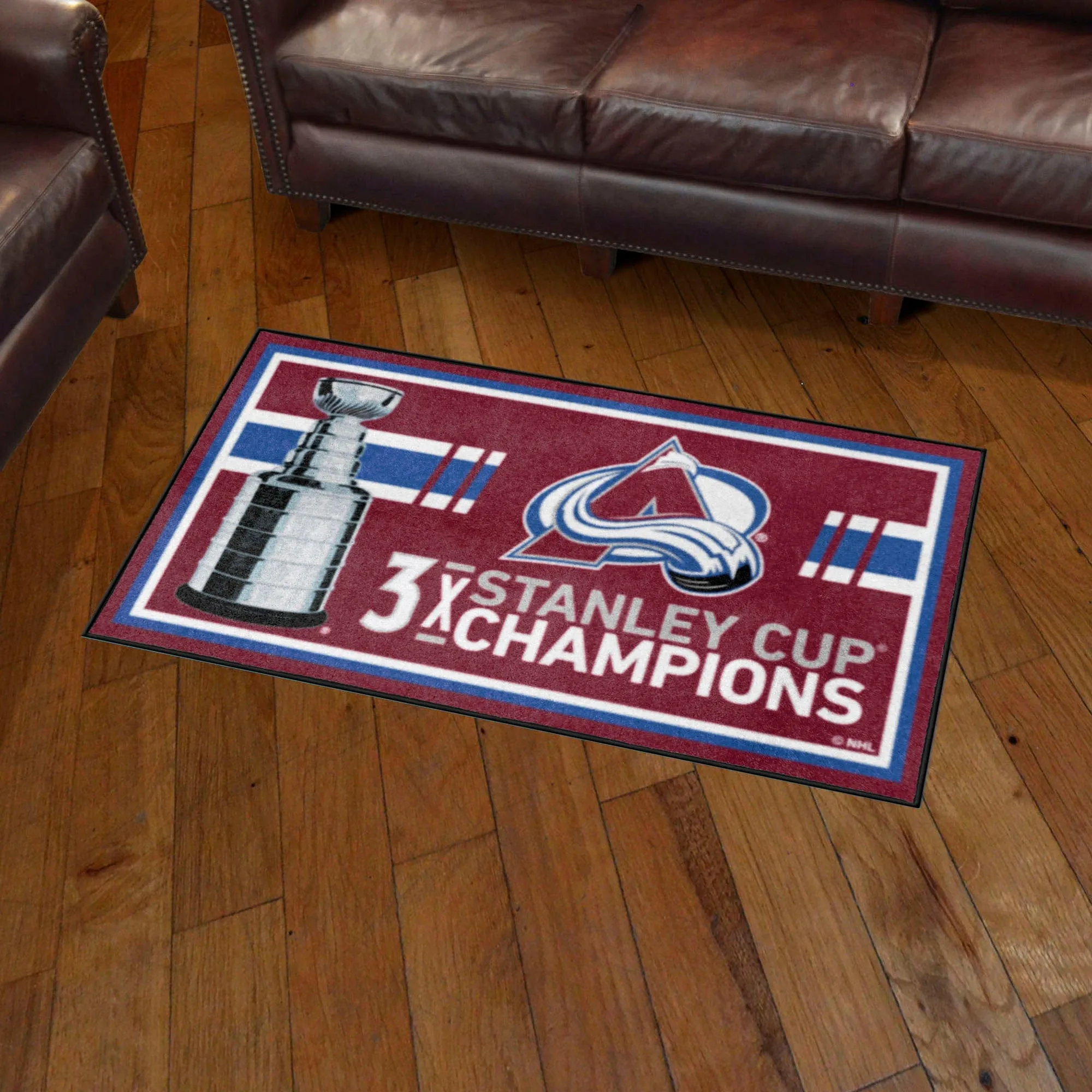 Colorado Avalanche Dynasty 3ft. x 5ft. Plush Area Rug