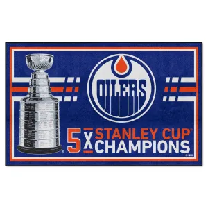 Edmonton Oilers Dynasty 5ft. x 8ft. Plush Area Rug