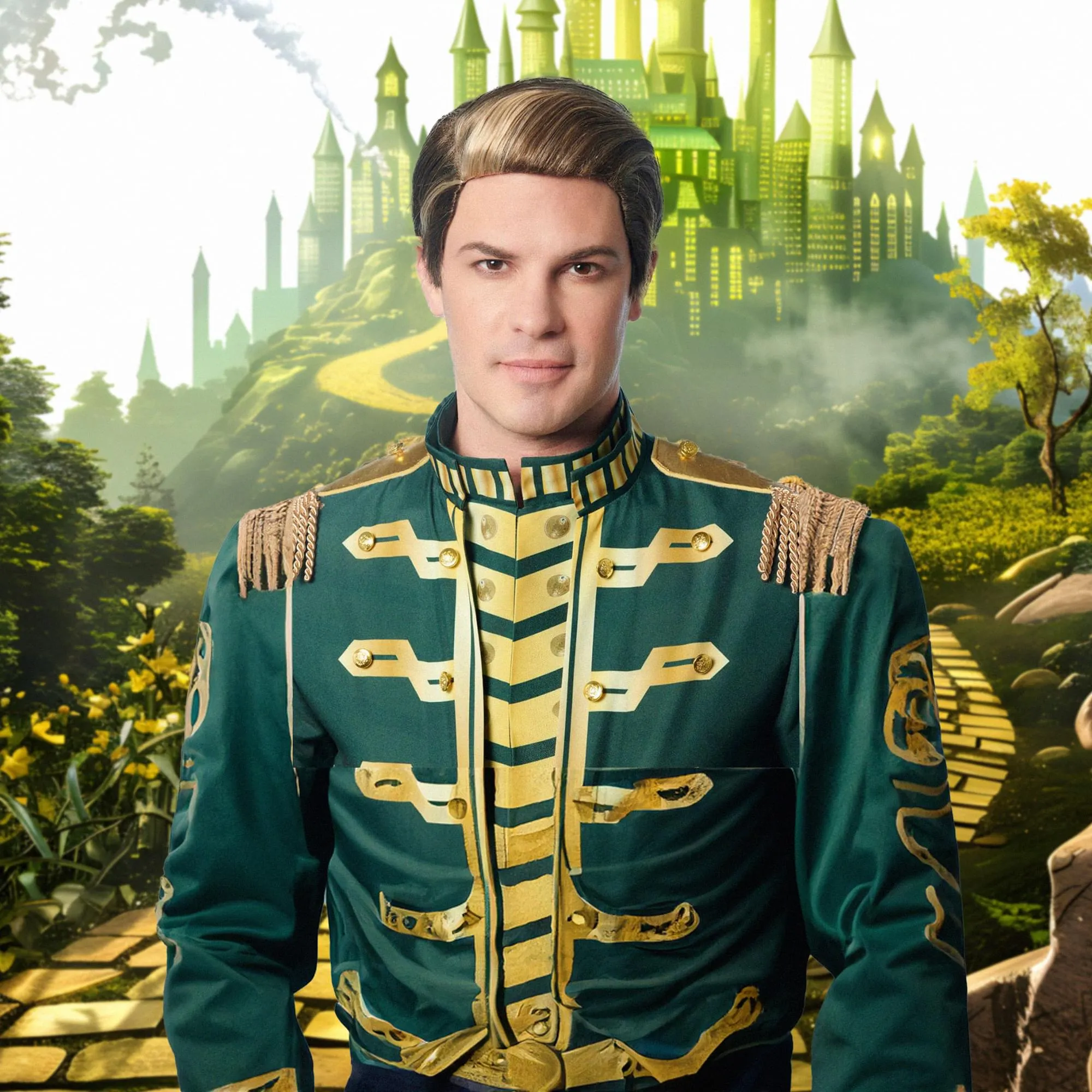 Emerald Captain Brown With Highlights Adult Costume Wig