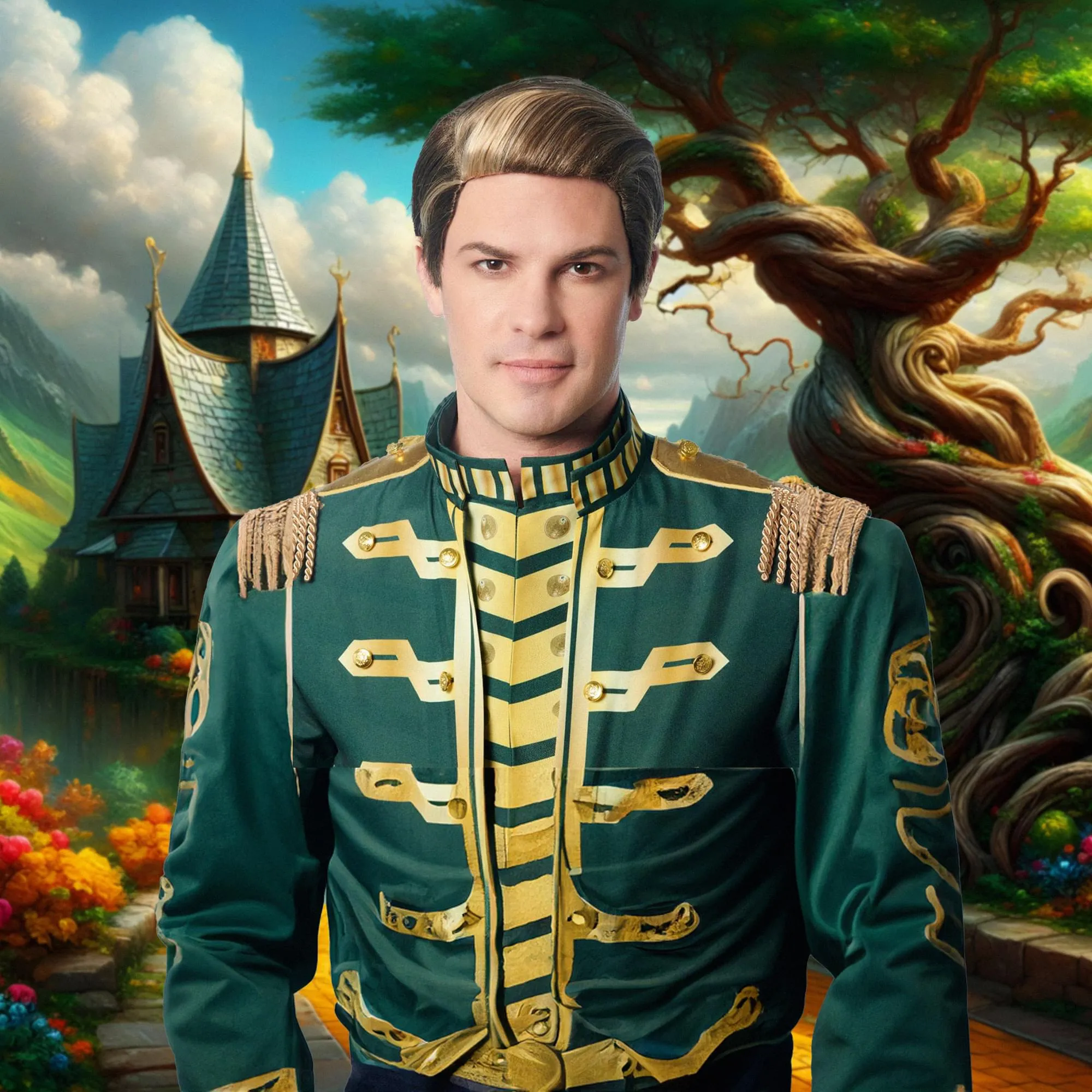 Emerald Captain Brown With Highlights Adult Costume Wig