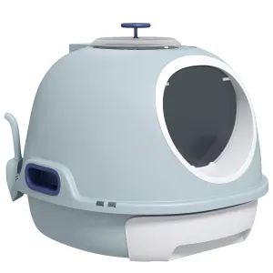 Enclosed Drawer Cat Litter Box - Light Blue