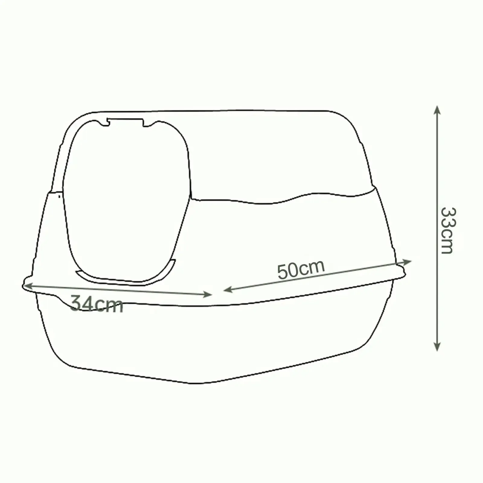 Enclosed Hooded Cat Litter Box with Scoop - Odor-Resistant and Easy to Clean