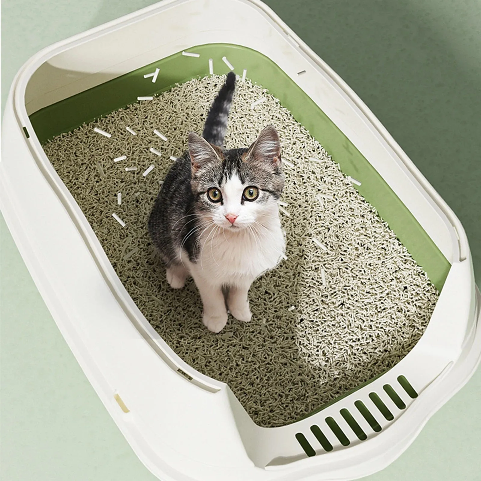 Enclosed Hooded Cat Litter Box with Scoop - Odor-Resistant and Easy to Clean