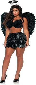 Feather Two Piece Set Black