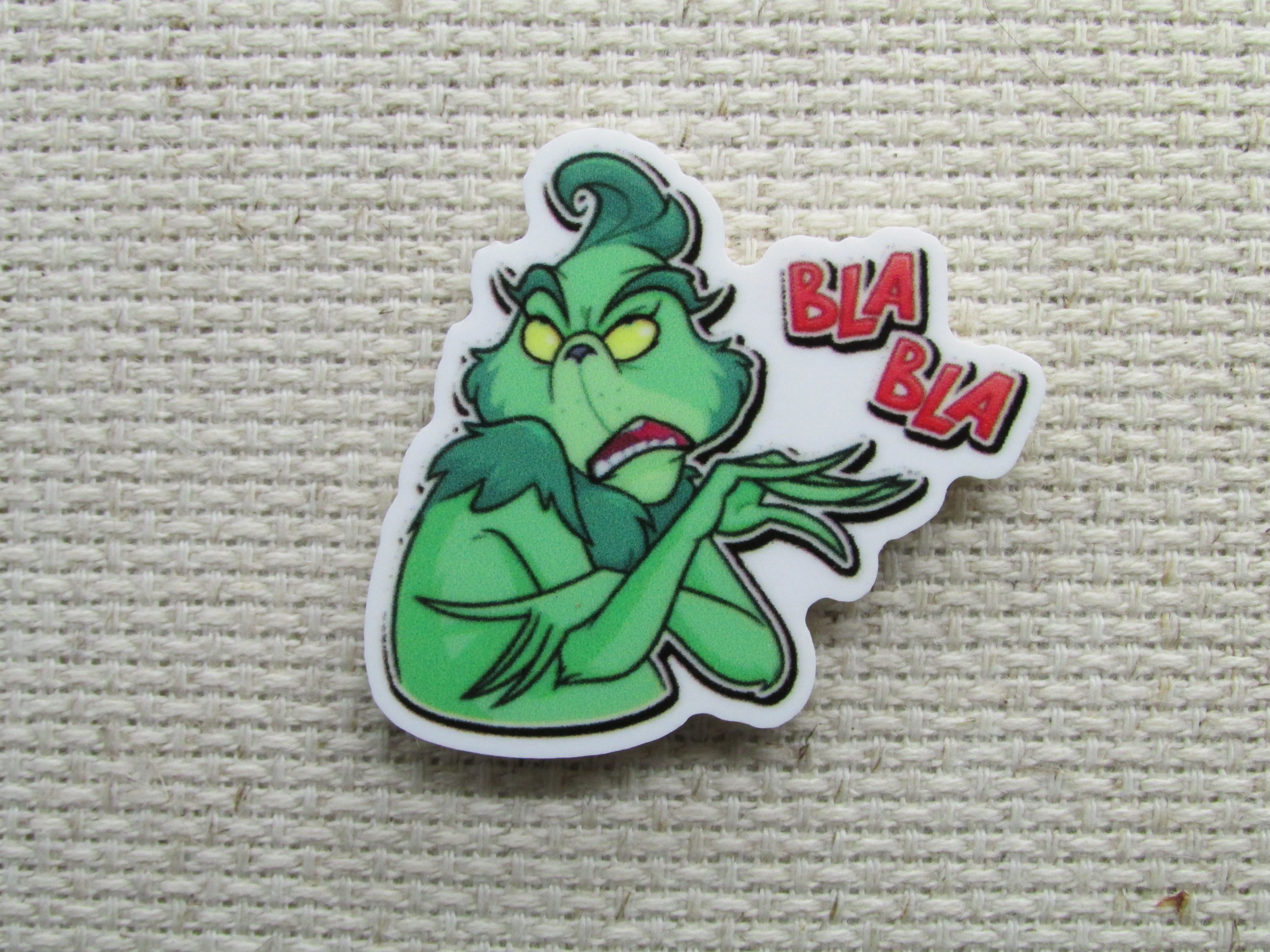 Grinch Bla Bla Needle Minder, Cover Minder, Magnet