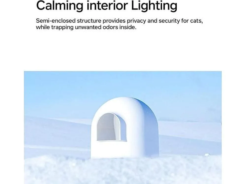 IGLOO CAT LITTER BOX - 2 IN 3 WHITE & BLUE