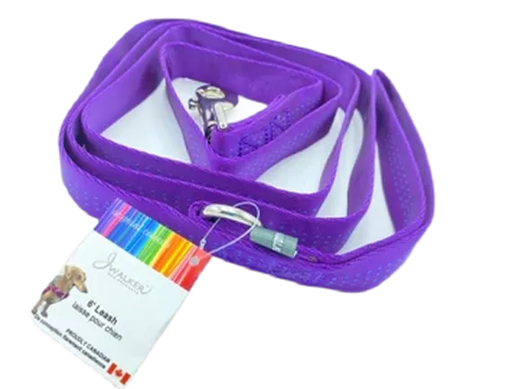 Jwalker 6 Foot Leash - Purple