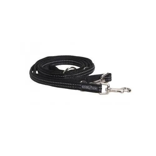 Kruuse Buster 7-Way Reflective Dog Lead - Black - Medium