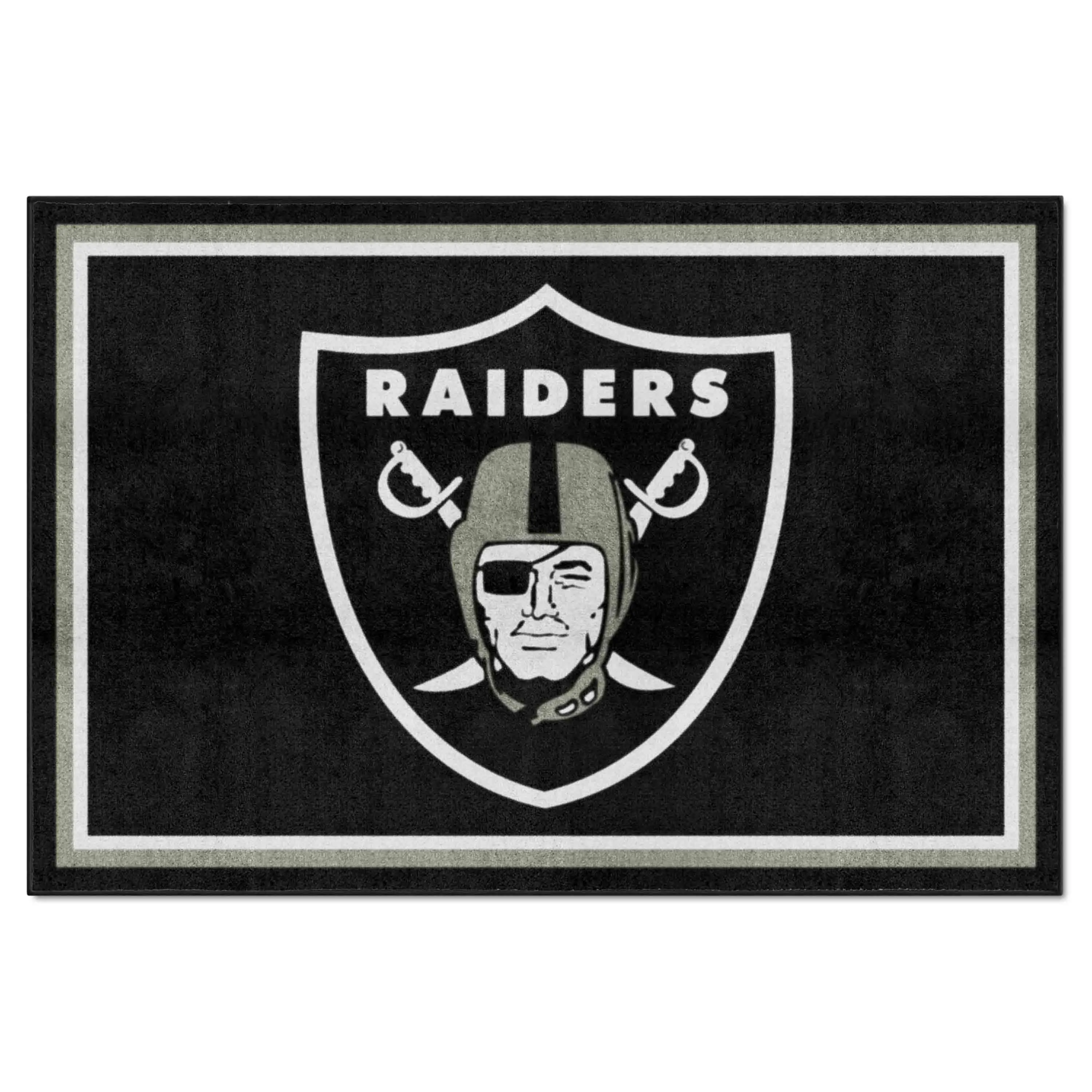 Las Vegas Raiders 5ft. x 8 ft. Plush Area Rug