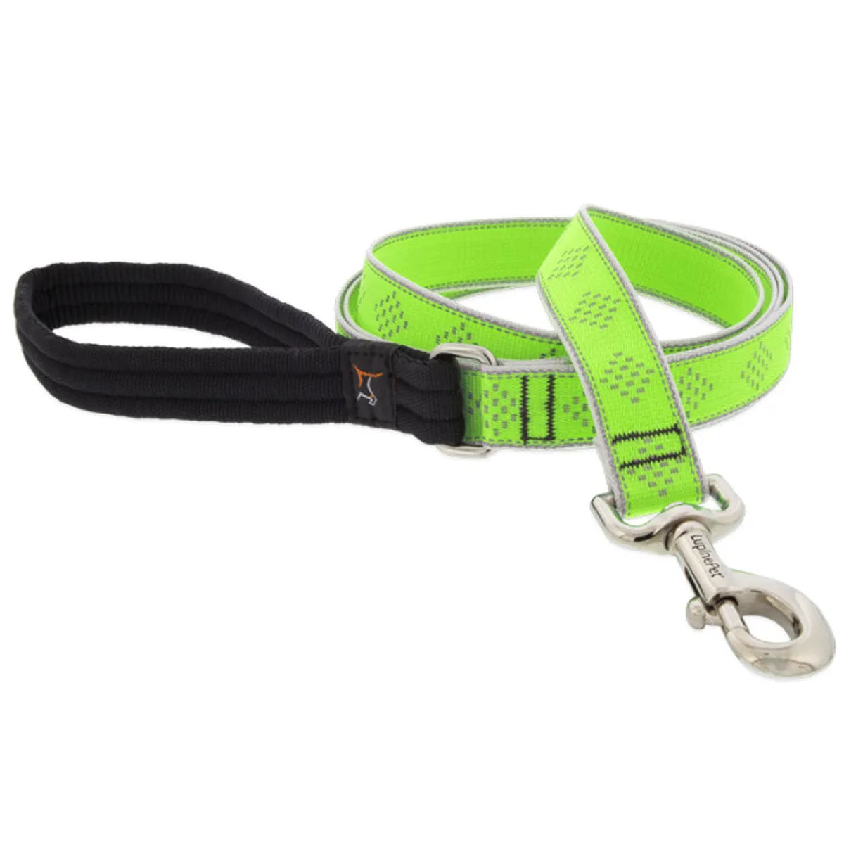 Lupine Reflective Dog Leash 1" Wide 4' Length Green Diamond