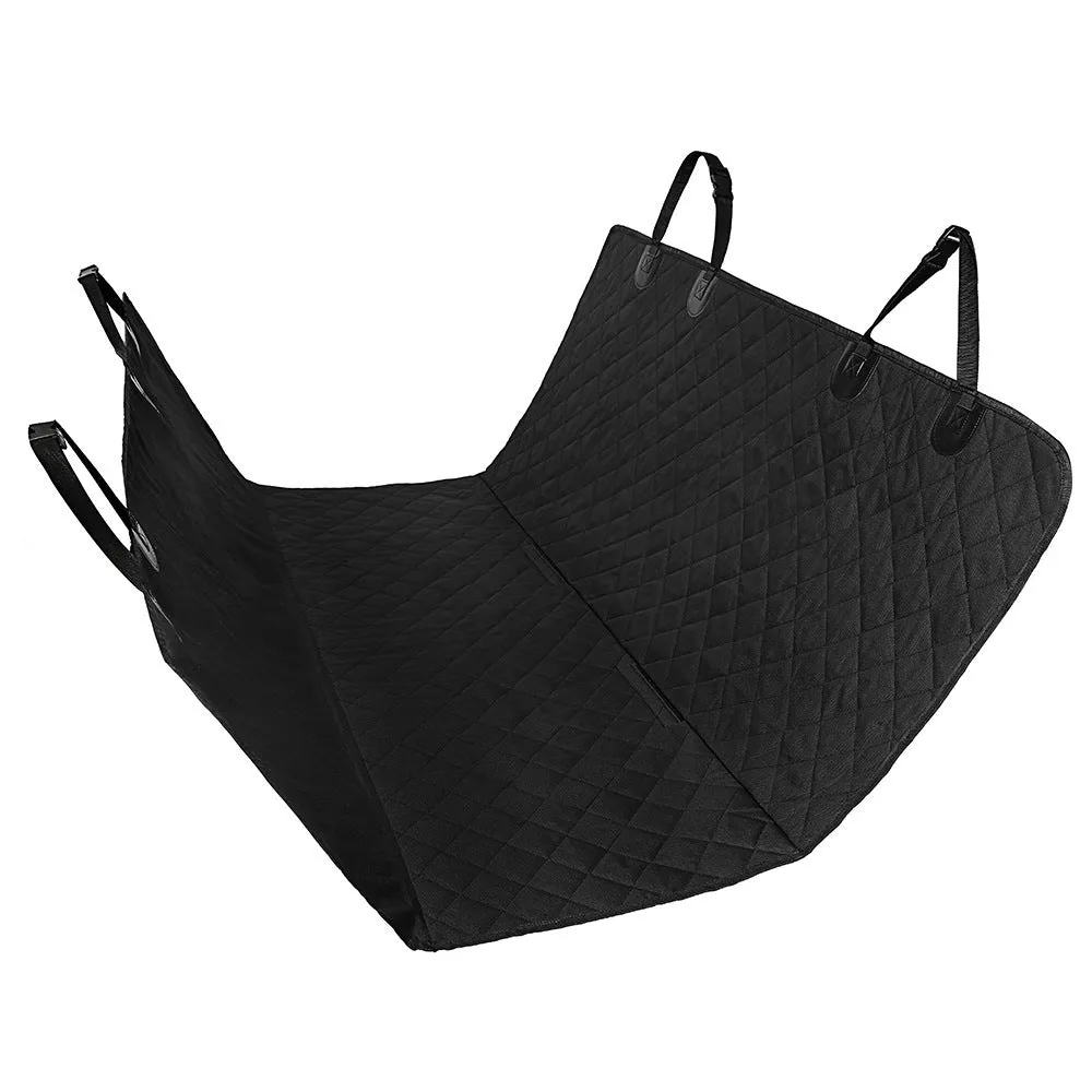 PawGuard: Dog Car Seat Cover with Mesh View, Zipper, & Pocket – Waterproof Hammock Protecto