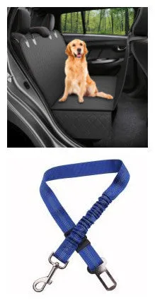PawGuard: Dog Car Seat Cover with Mesh View, Zipper, & Pocket – Waterproof Hammock Protecto