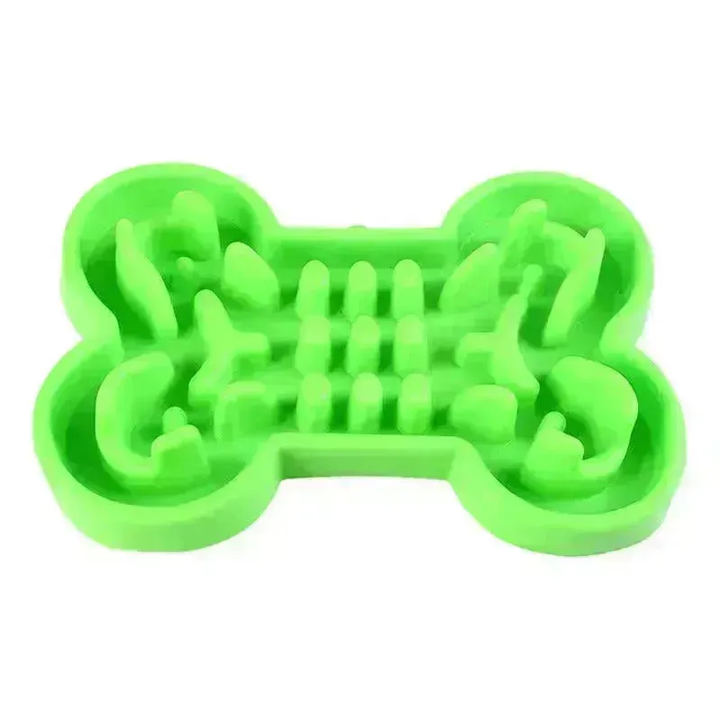Pet Dog Slow Food Feeder Anti Choke Travel Bowl