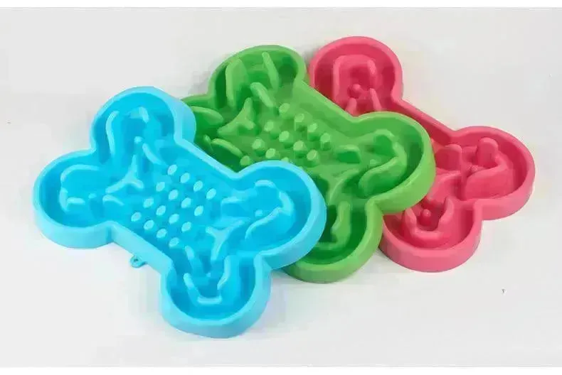 Pet Dog Slow Food Feeder Anti Choke Travel Bowl
