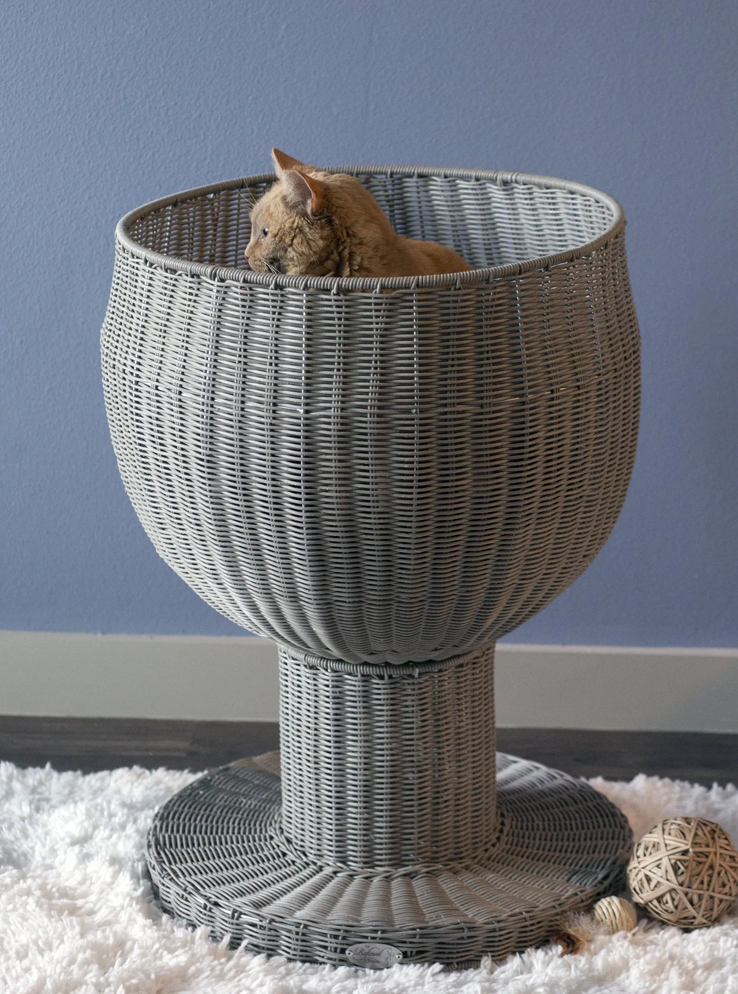 Refined Feline Kitty Ball Bed™