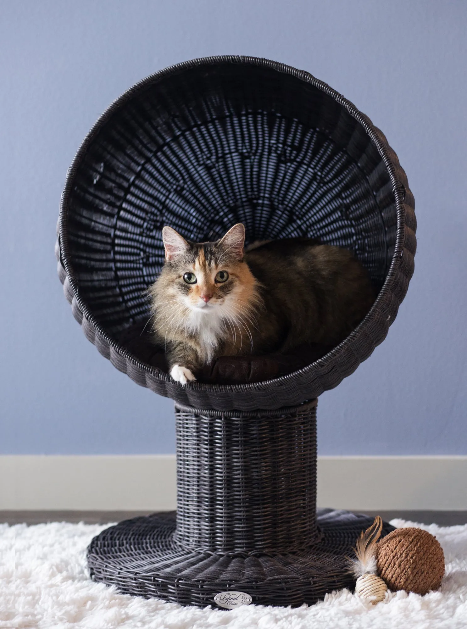 Refined Feline Kitty Ball Bed™