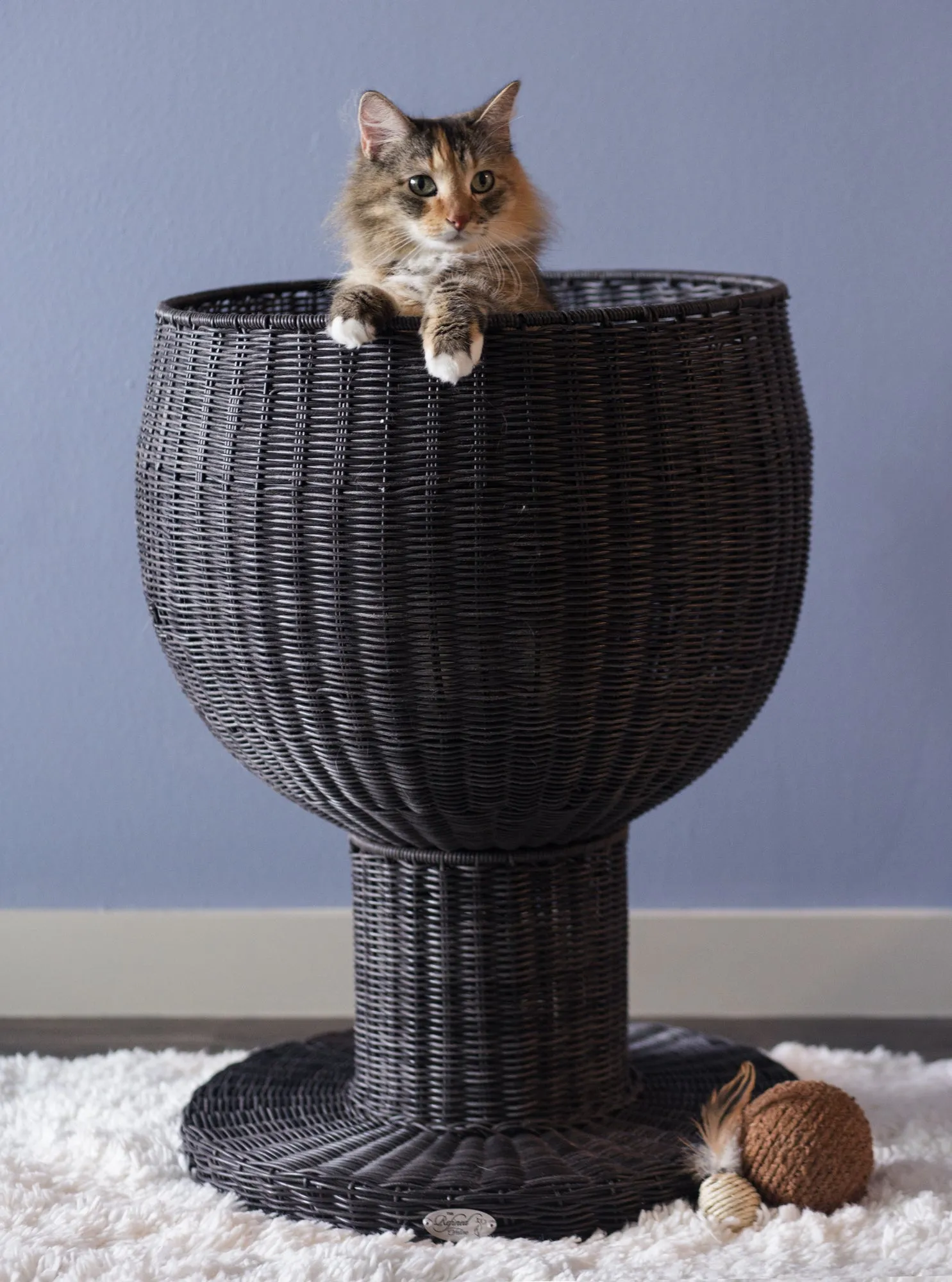Refined Feline Kitty Ball Bed™