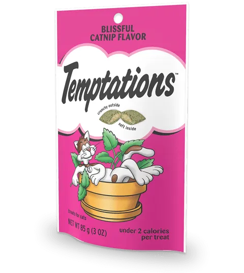 Temptations Blissful Catnip Flavor 3-oz, Cat Treat