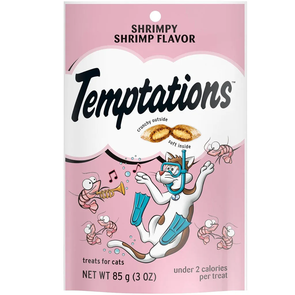 Temptations Classics Shrimpy Shrimp Flavor Soft & Crunchy Treats for Cats