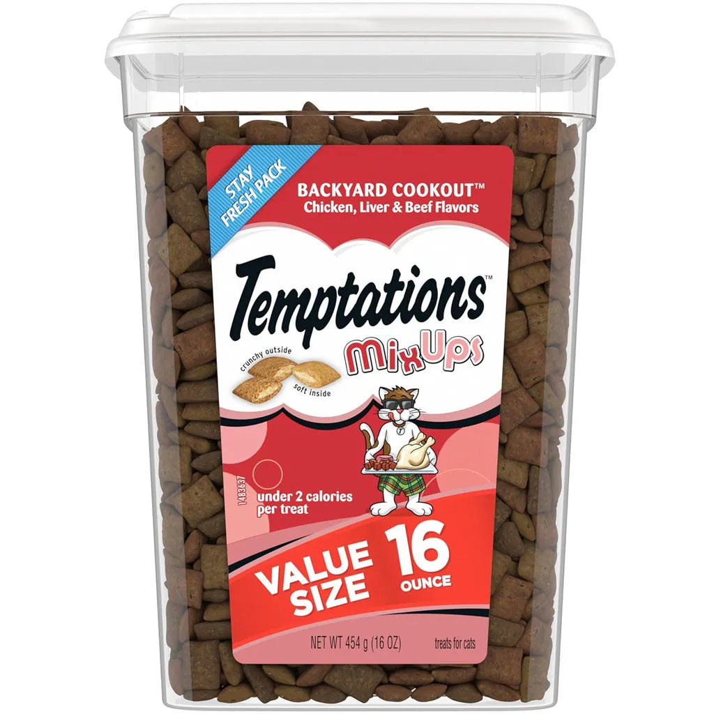 Temptations MixUps Backyard Cookout Flavor Soft & Crunchy Treats for Cats