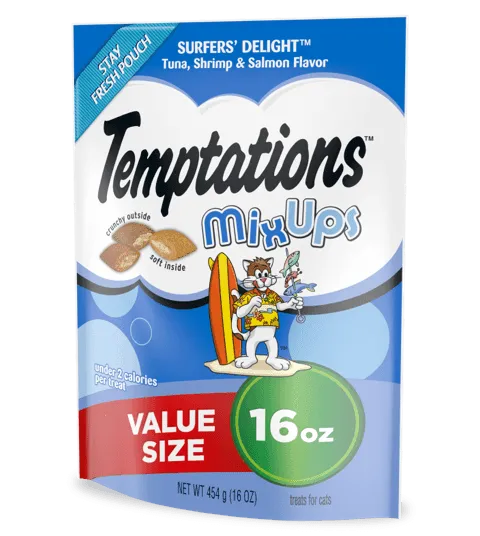 Temptations MixUps Surfer's Delight Flavor 16-oz, Cat Treat