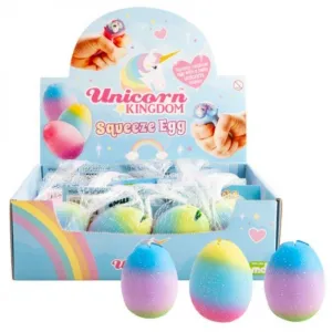 Unicorn Squeezy Egg - 5cm x 6cm
