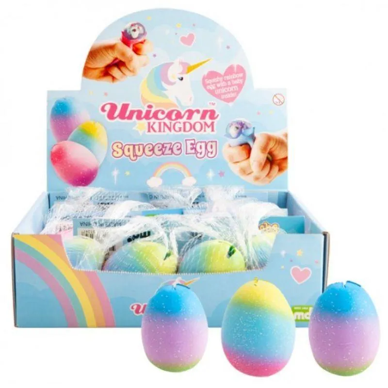 Unicorn Squeezy Egg - 5cm x 6cm